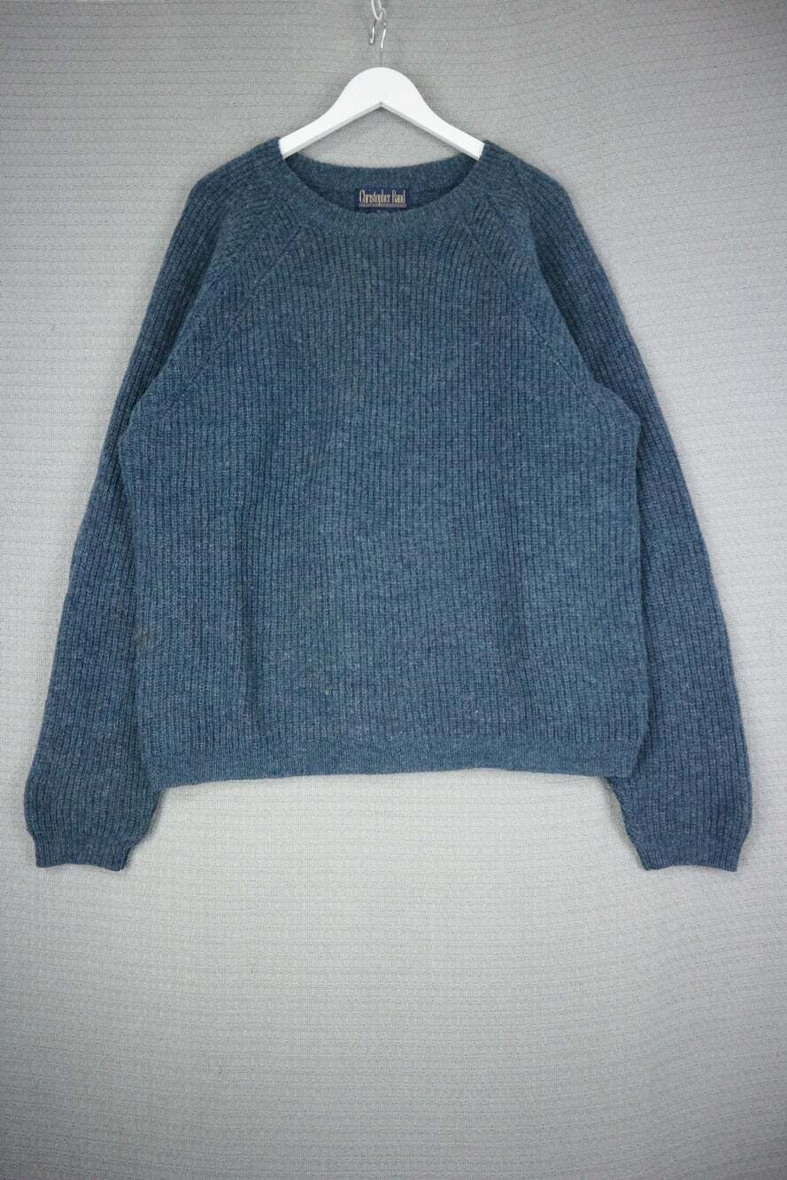 Christopher Rand Vintage 1990s 100% Wool Shetland Heavyweight Crewneck Sweater S